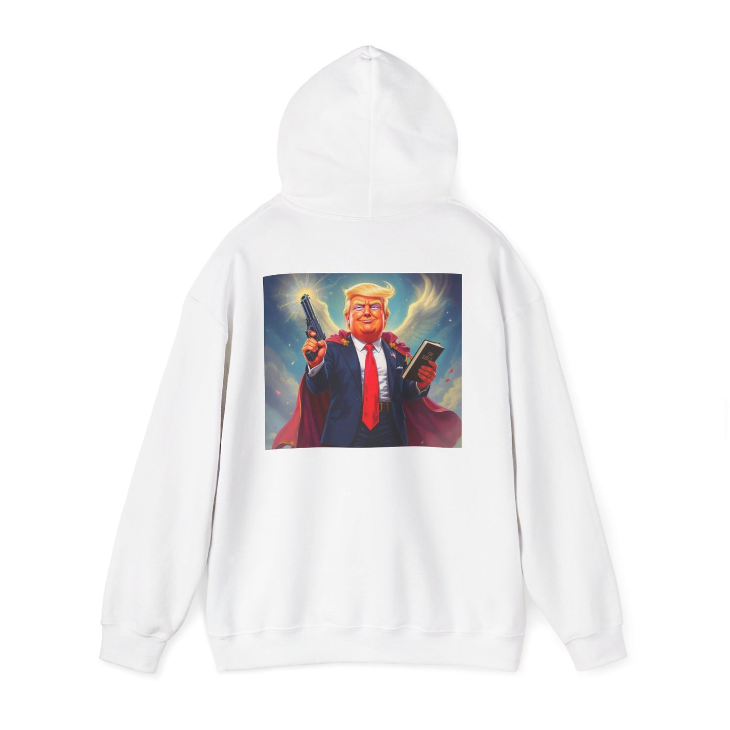 Patriotic Themed Unisex Hooded Sweatshirt, Trendy Hoodie, Casual Wear, Election Merchandise, Christian Apparel