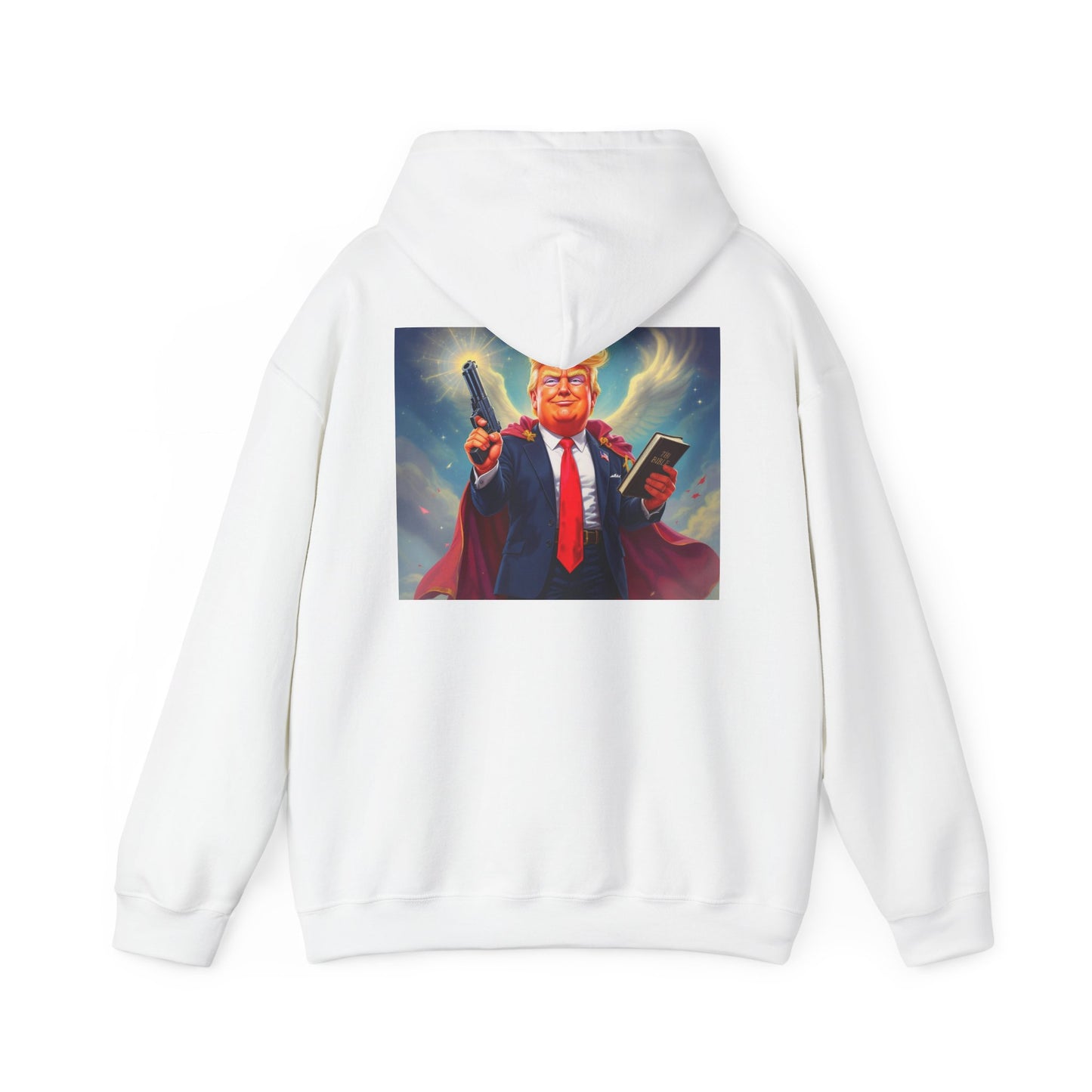 Patriotic Themed Unisex Hooded Sweatshirt, Trendy Hoodie, Casual Wear, Election Merchandise, Christian Apparel