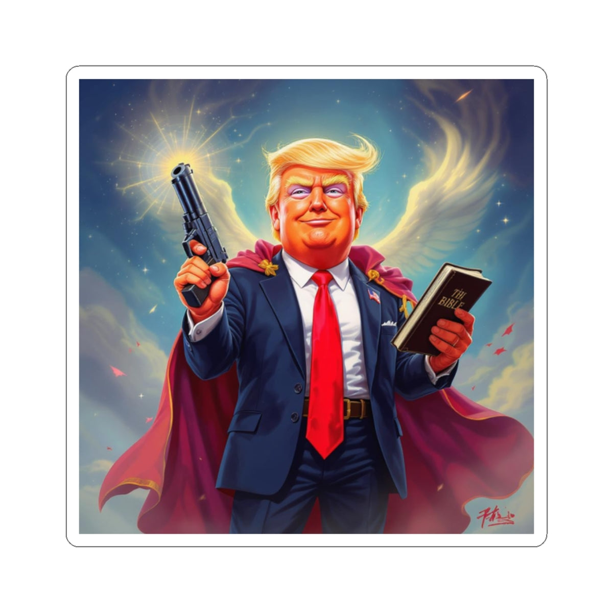 Funny Political Kiss-Cut Stickers, Political Humor, Gifts for Activists, Laptop Stickers, Unique Cartoon Stickers